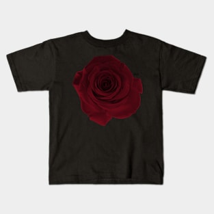 Dark Red Rose Kids T-Shirt